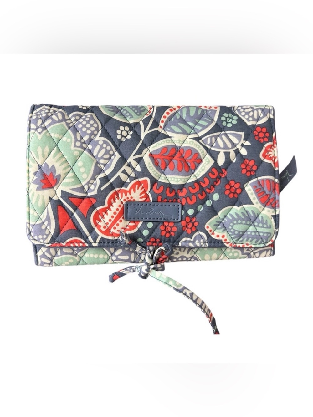 Vera Bradley Gray Quilted Nomadic Floral Travel Case EUC